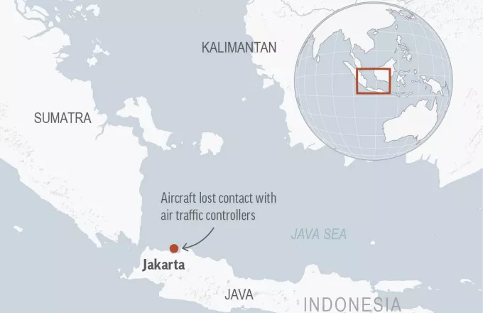 Ινδονησία-Θρίλερ με την συντριβή αεροσκάφους: Στέλνουν πλοία στο σημείο όπου φέρεται ότι κατέπεσε 