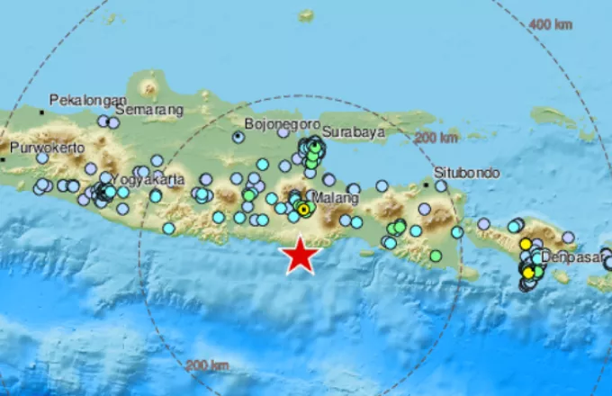 Ινδονησία: Σεισμός 5,9 ρίχτερ στην Ανατολική Ιάβα