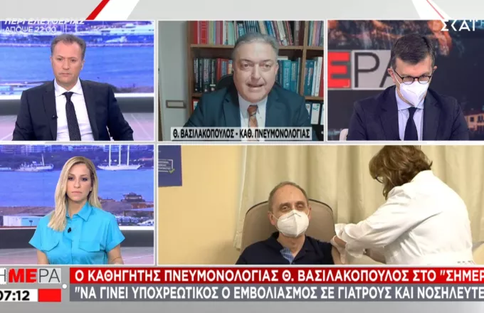 Βασιλακόπουλος σε ΣΚΑΪ: Υποχρεωτικός εμβολιασμός ή αναστολή εργασίας για υγειονομικούς