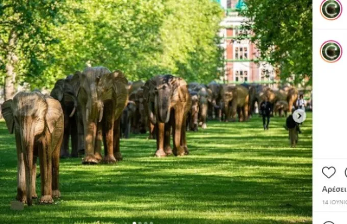 Αγέλες «ελεφάντων» στα πάρκα του Λονδίνου- Το ευφάνταστο project