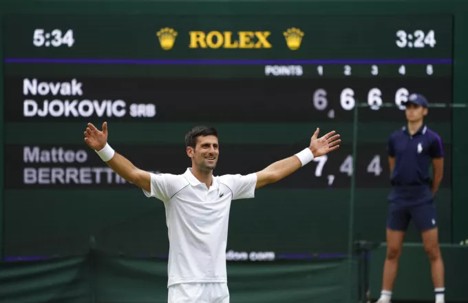 Wimbledon: Νικητής ο Νόβακ Τζόκοβιτς - «Άρχοντας» των ανατροπών