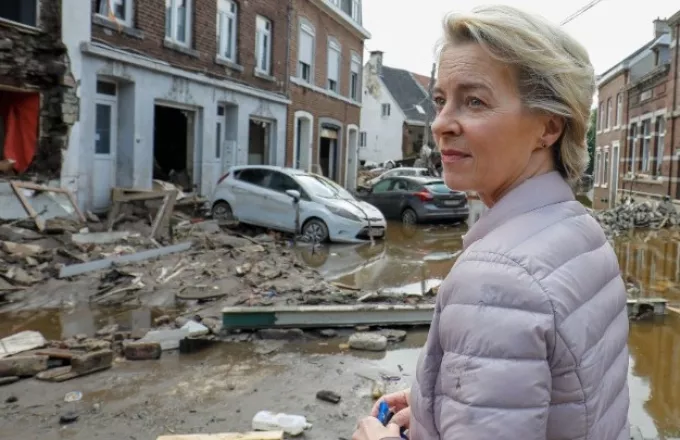 Πλημμύρες στο Βέλγιο -Ούρσουλα Φον Ντερ Λάιεν: «Η Ευρώπη είναι μαζί σας» (Video)