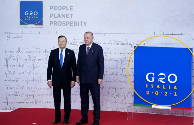 G20: Συνάντηση Ερντογάν με Ούρσουλα φον ντερ Λάιεν και Μάριο Ντράγκι στην Ρώμη