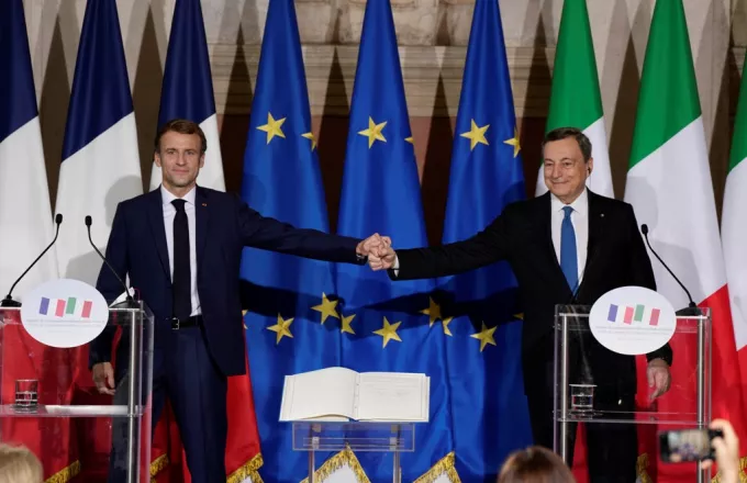 Μακρόν-Ντράγκι υπέγραψαν ιταλογαλλική Συνθήκη με 11 κεφάλαια - Τι προβλέπει