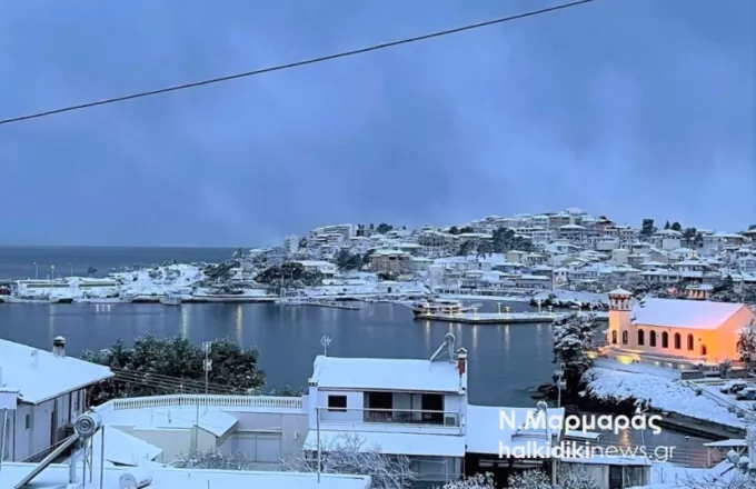 Δριμύ ψύχος και παγετός στη Βόρεια Ελλάδα- Χιόνια στη Χαλκιδική- Χωρίς ρεύμα η Δυτική Θεσσαλονίκη