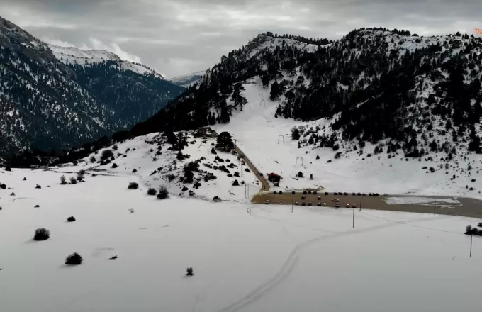 Βόλτα στην επιβλητική Ζήρεια και στην παγωμένη λίμνη Δασίου (VIDEO)