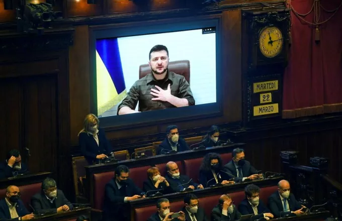 Ζελένσκι στο ιταλικό Κοινοβούλιο: Οι Ρώσοι βιάζουν, σκοτώνουν, βασανίζουν - Σταματήστε τον Πούτιν