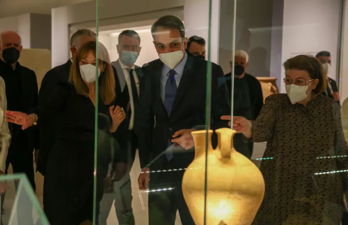 Στο νέο αρχαιολογικό μουσείο Χανίων ο Μητσοτάκης - Δείτε φωτογραφίες