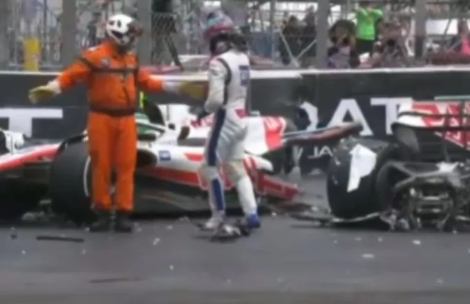 Τρομακτικό ατύχημα στη Formula 1: Κόπηκε στα δύο το μονοθέσιο του Μικ Σουμάχερ - Δείτε βίντεο