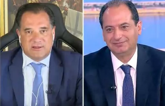 Ο υπουργός Ανάπτυξης Άδωνις Γεωργιάδης και ο βουλευτής του ΣΥΡΙΖΑ, Χρήστος Σπίρτζης