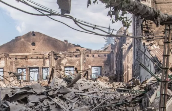 Βομβαρδισμένα σπίτια στην Ουκρανία 