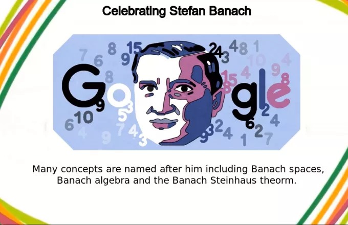 Stefan Banach: Google Doodle για τον Πολωνό μαθηματικό