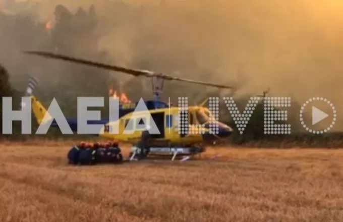 Δασοκομάντος εν δράσει από τη φωτιά στη Βάλμη Ηλείας- Δείτε βίντεο