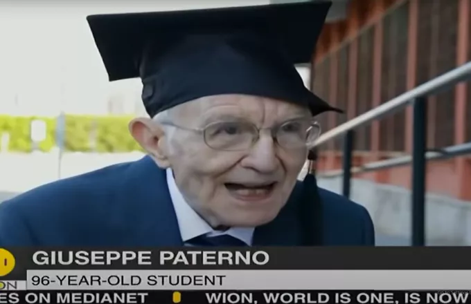 Ο γηραιούτερος πτυχιούχος στην Ιταλία- πήρε πτυχίο στα 98