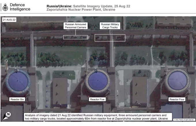 Ζαπορίζια: Δορυφορική εικόνα δείχνει ρωσικές δυνάμεις σε απόσταση δεκάδων μέτρων από τους αντιδραστήρες