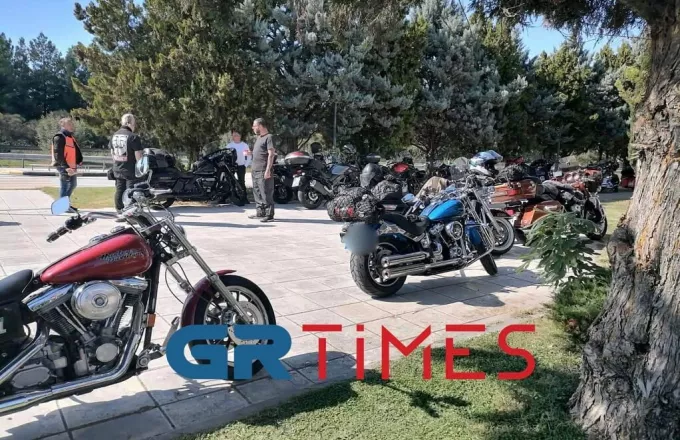 «Απόβαση» μοτοσικλετιστών με εντυπωσιακές Harley Davidson στη Χαλκιδική