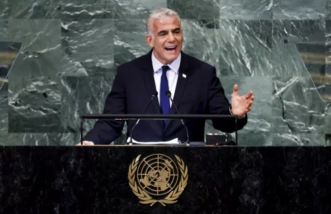 Λαπίντ: Ναι σε συμφωνία για δύο κράτη Ισραήλ και Παλαιστίνης, αλλά δεν μπορεί να είναι «τρομοκρατική βάση» 