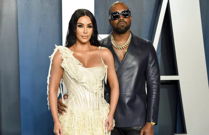  Kanye West με τη νέα του «σύζυγο» στον ίδιο αγώνα με την πρώην
