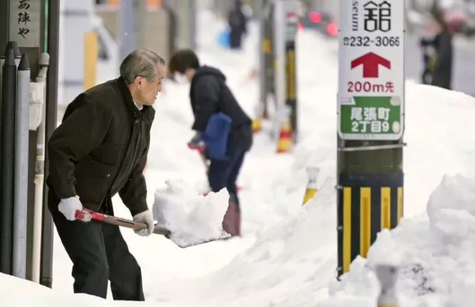 Ιαπωνία:17 νεκροί τις 10 τελευταίες ημέρες εξαιτίας των σφοδρών χιονοπτώσεων