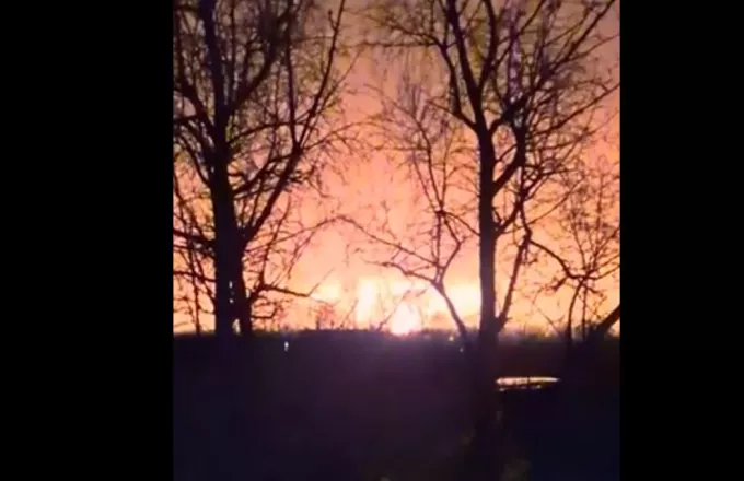 Eκρηξη σε αγωγό αερίου που συνδέει τη Λιθουανία- Λετονία- Φλόγες 50 μέτρων