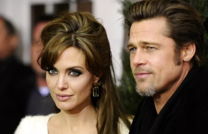 Η Angelina Jolie με τον Brad Pitt