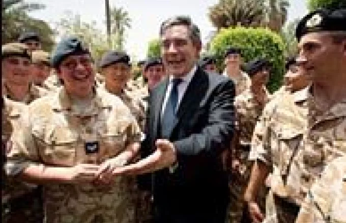 Ο Γκόρντον Μπράουν στο Ιράκ
