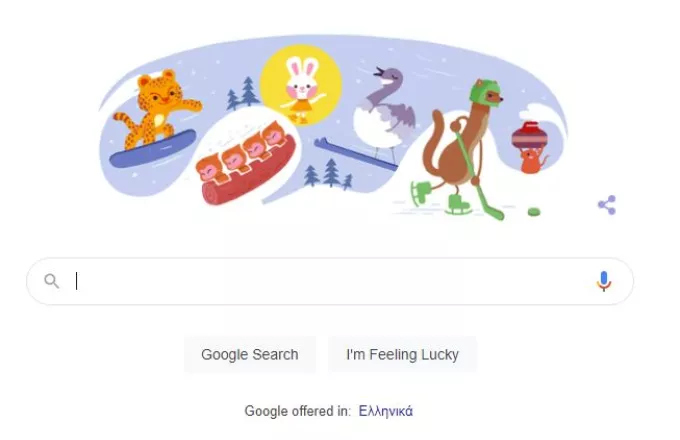 Αφιερωμένο στους Χειμερινούς Ολυμπιακούς Αγώνες το σημερινό Google doodle