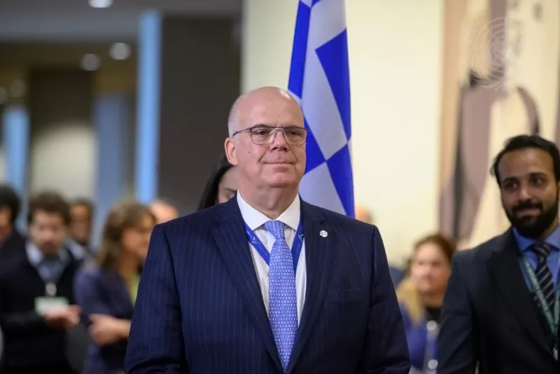 O Έλληνας Μόνιμος Αντιπρόσωπος στον ΟΗΕ πρέσβης Ευάγγελος Σέκερης