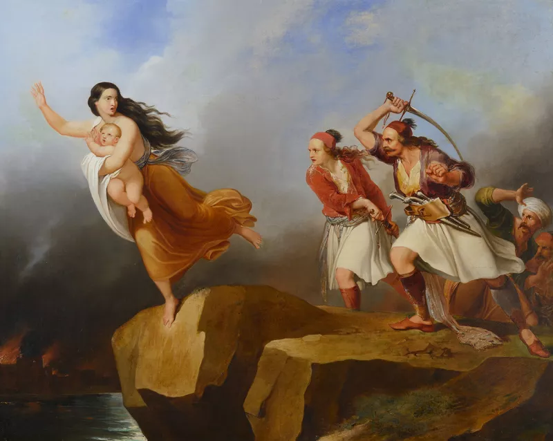Filippo Agricola (1795-1857) «Η Σουλιώτισσα», 1831 Woman of Souli, 1831, ελαιογραφία σε καμβά, 100 x 120 εκ.