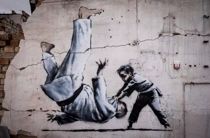 Έργο του Banksy στην Ουκρανία