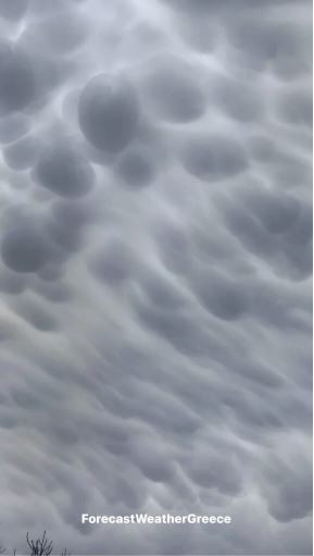 Τα σπάνια σύννεφα «Mammatus» εμφανίστηκαν σε Μεσσηνία και Λακωνία – Εικόνες που εντυπωσιάζουν