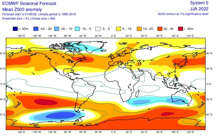 Προγνωστικοί χάρτες του ECMWF