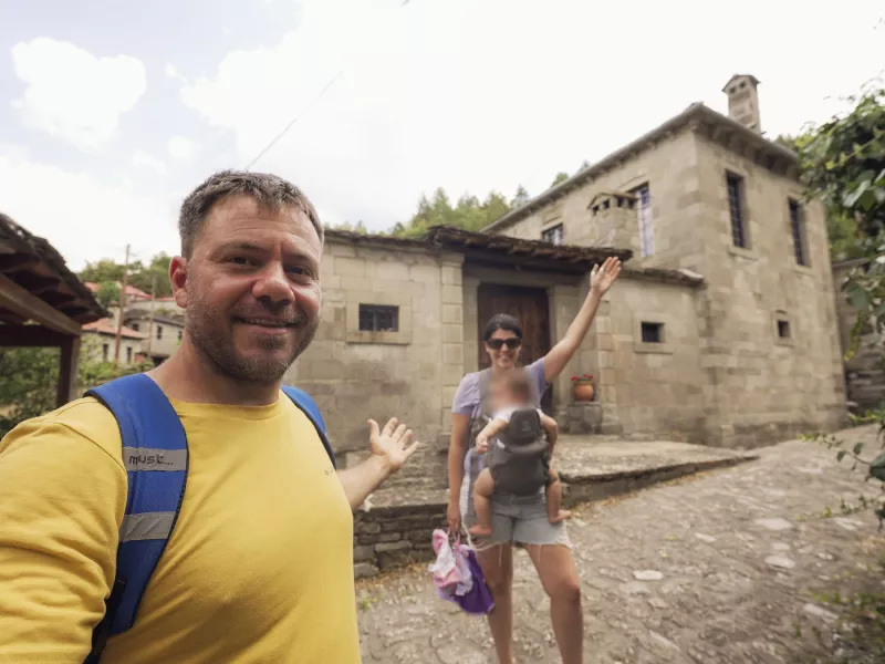 Happy traveller