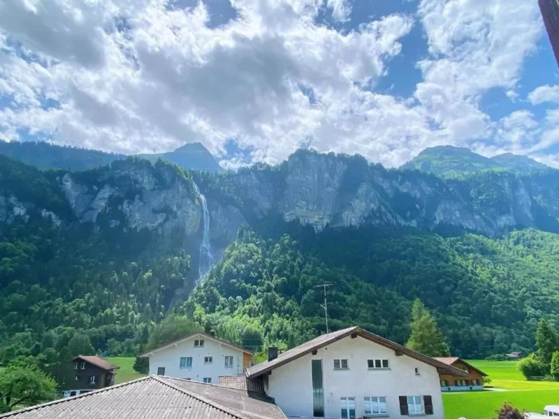 Hotel Rössli overlooks an air base in Unterbach, Switzerland.