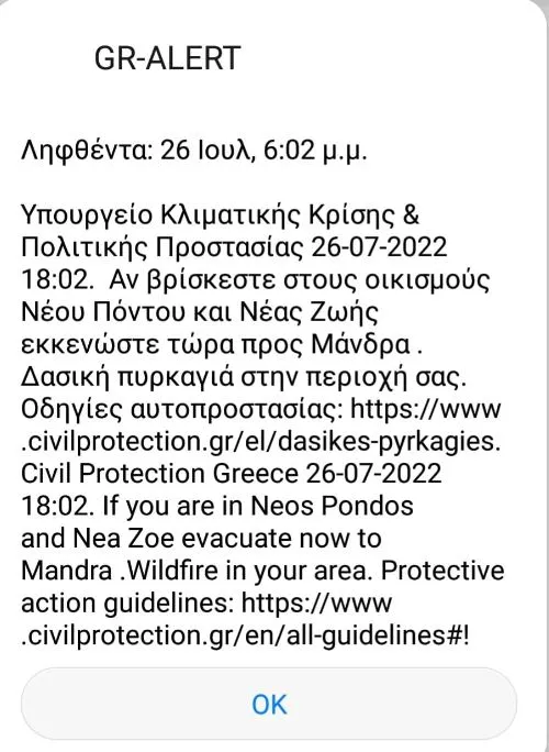 Αλέρτ για Μάνδρα