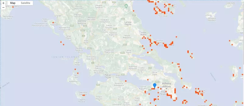 Ο χάρτης του iNaturalist 