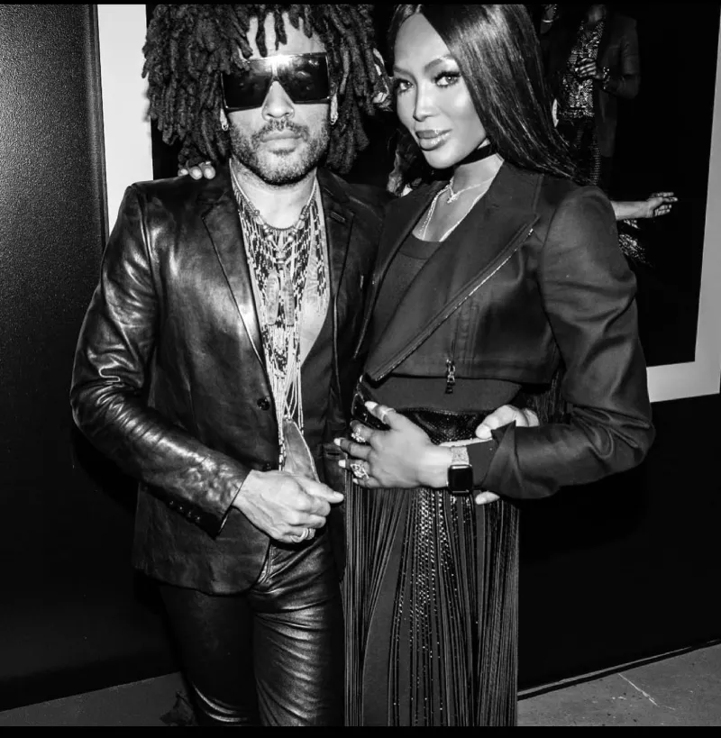 Ο Lenny Kravitz με τη Naomi Campbell