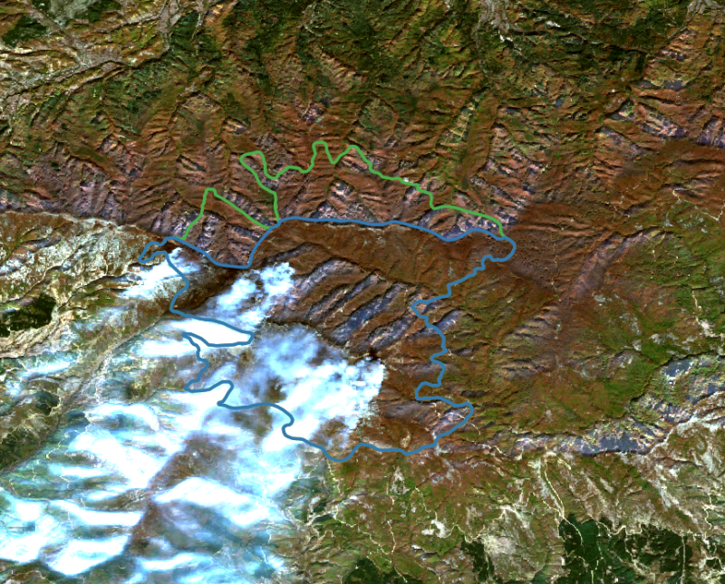 Δορυφορική εικόνα της πυρκαγιάς