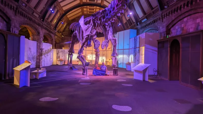 Just Stop Oil dinosaur