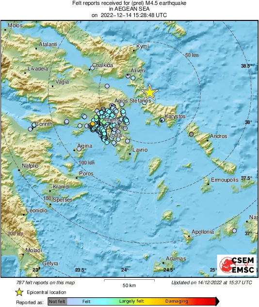 Σεισμός στην Εύβοια