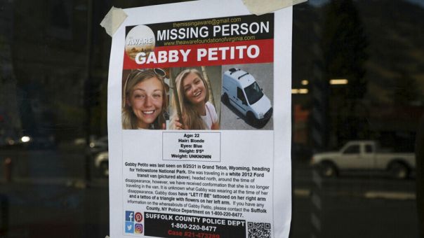 Υπόθεση Γκάμπι Πετίτο: Στον αγνοούμενο σύντροφό της ανήκουν λείψανα που βρέθηκαν σε πάρκο