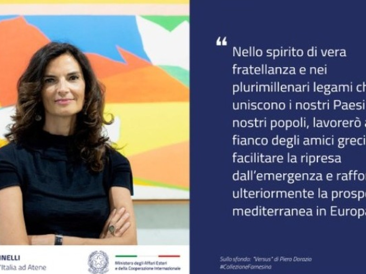 Patricia Falcinelli, nuova ambasciatrice italiana in Grecia