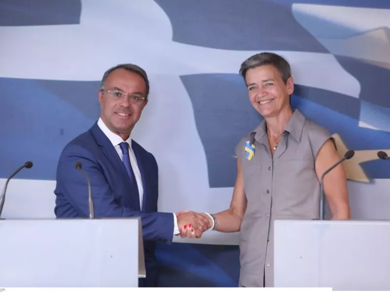 Ο Χρήστος Σταϊκούρας και η Μαργκρέτε Βεστάγκερ