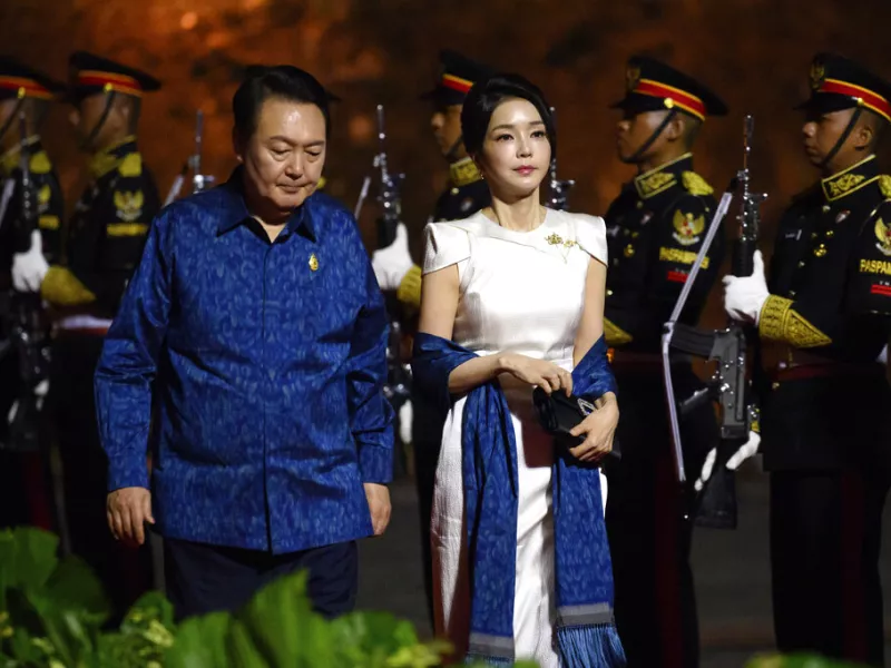 South Korean President Yoon Suk-yeol - first lady Kim Keon-hee
