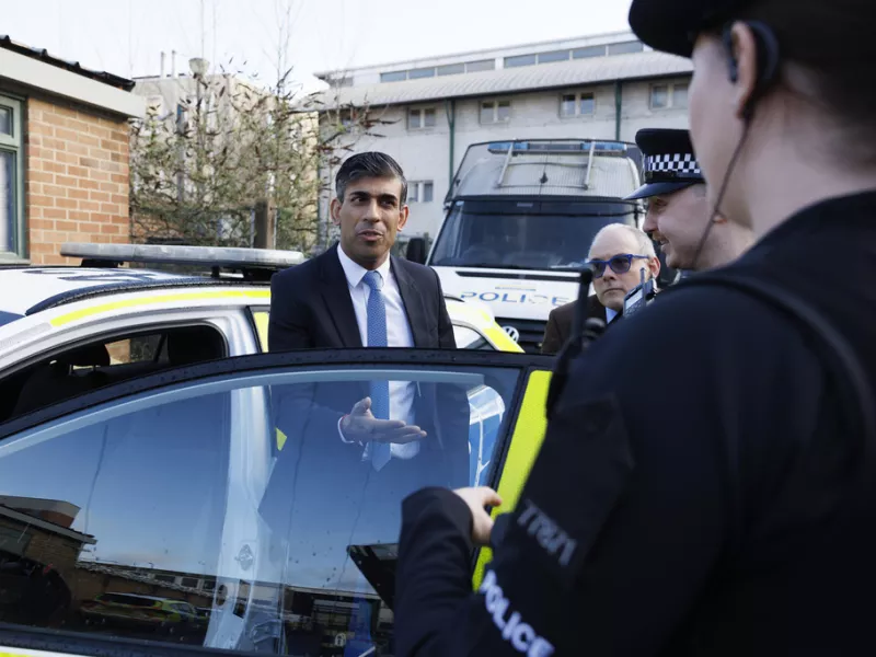 Britain's Prime Minister Rishi Sunak - Police
