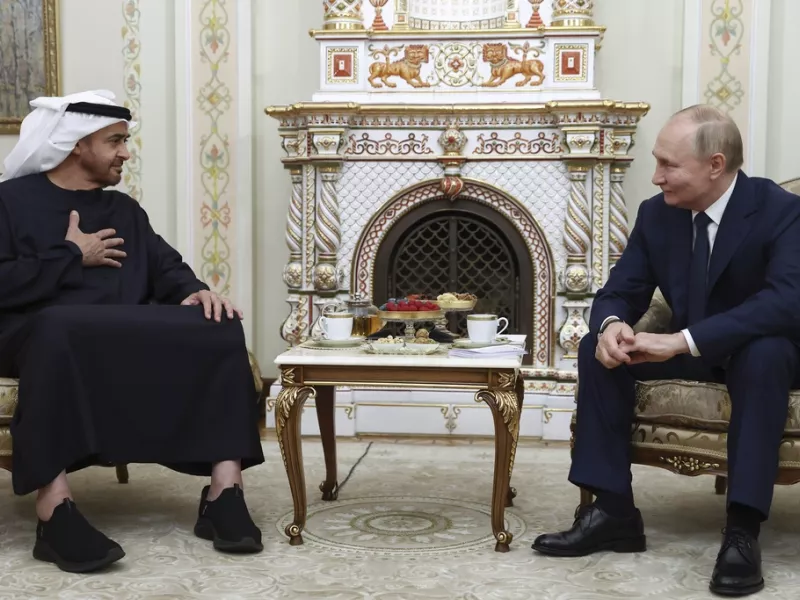 United Arab Emirates President Sheikh Mohammed bin Zayed Al Nahyan - Russian President Vladimir Putin